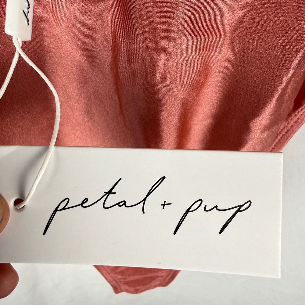 NEW Dippin Daisys Devon Strapless Tie Front One Piece Swimsuit Dusty Rose Medium - Picture 8 of 10